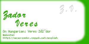 zador veres business card